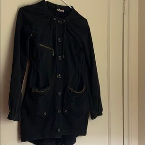 Kensie long light jacket with multiple pockets